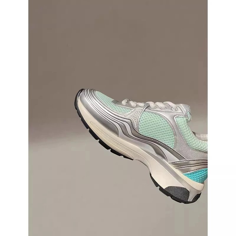 Leather Mesh Casual Running Shoes photo 7