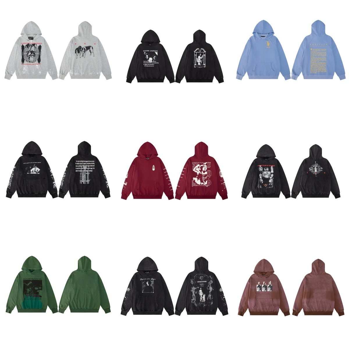 Distressed Character Print Casual Hoodie