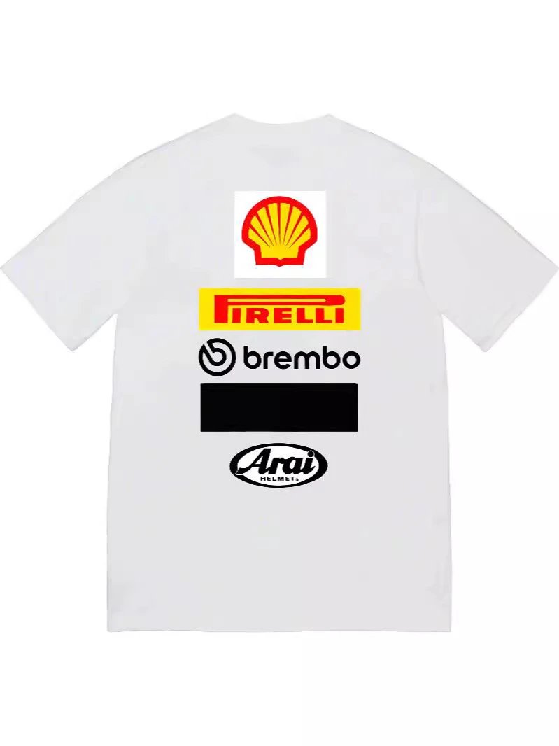 Shell x Pirelli x Brembo x Arai Sponsorship Graphic T-Shirt White - 1