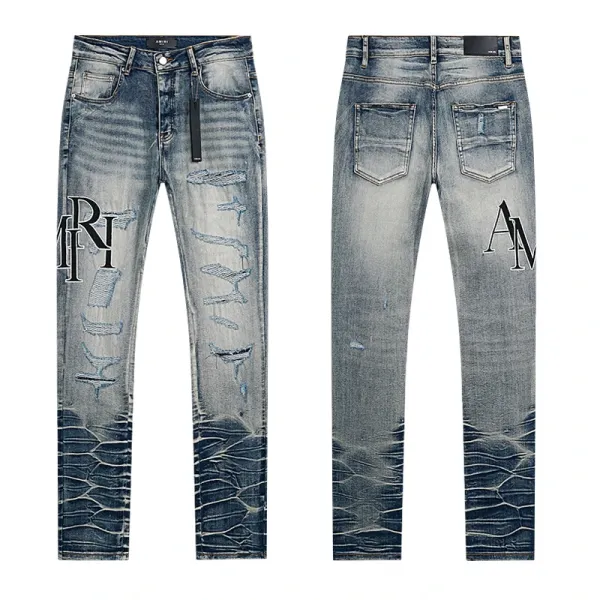 Purple Distressed Flare & Slim Fit Jeans Multicolor - 26