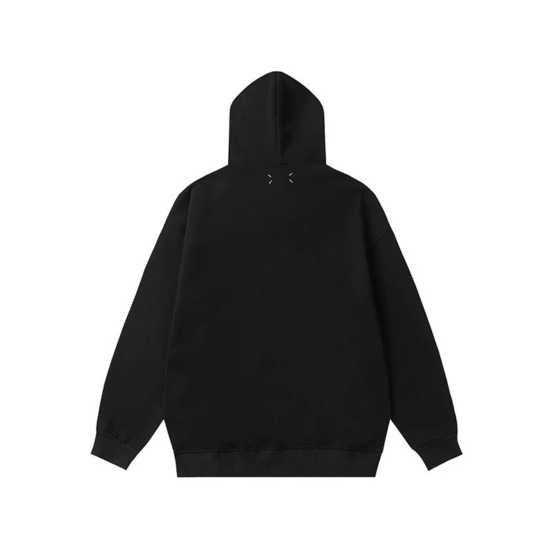 Design Embroidered Squirrel Sweatshirt Black Sweater - 26