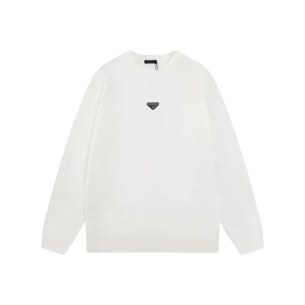 Prada Re-Nylon Logo Patch White Hoodie - 16