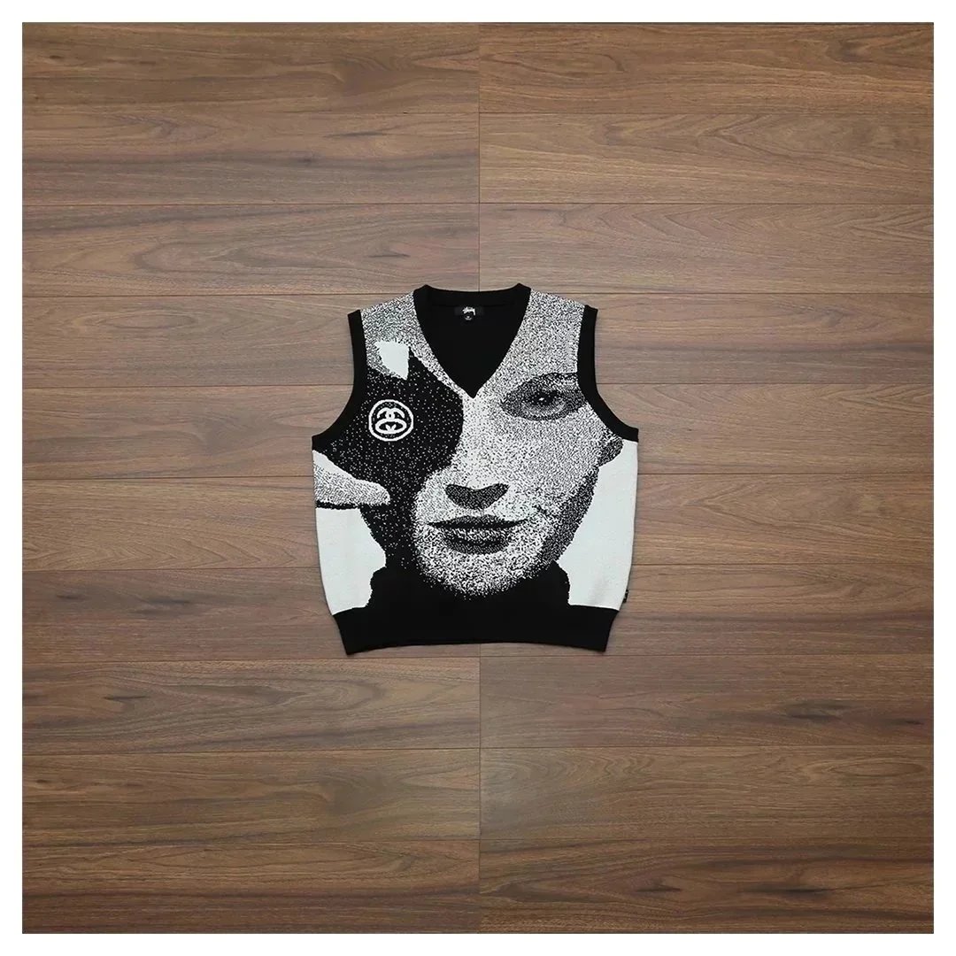 Stussy FW22 Face Jacquard Tank Top
