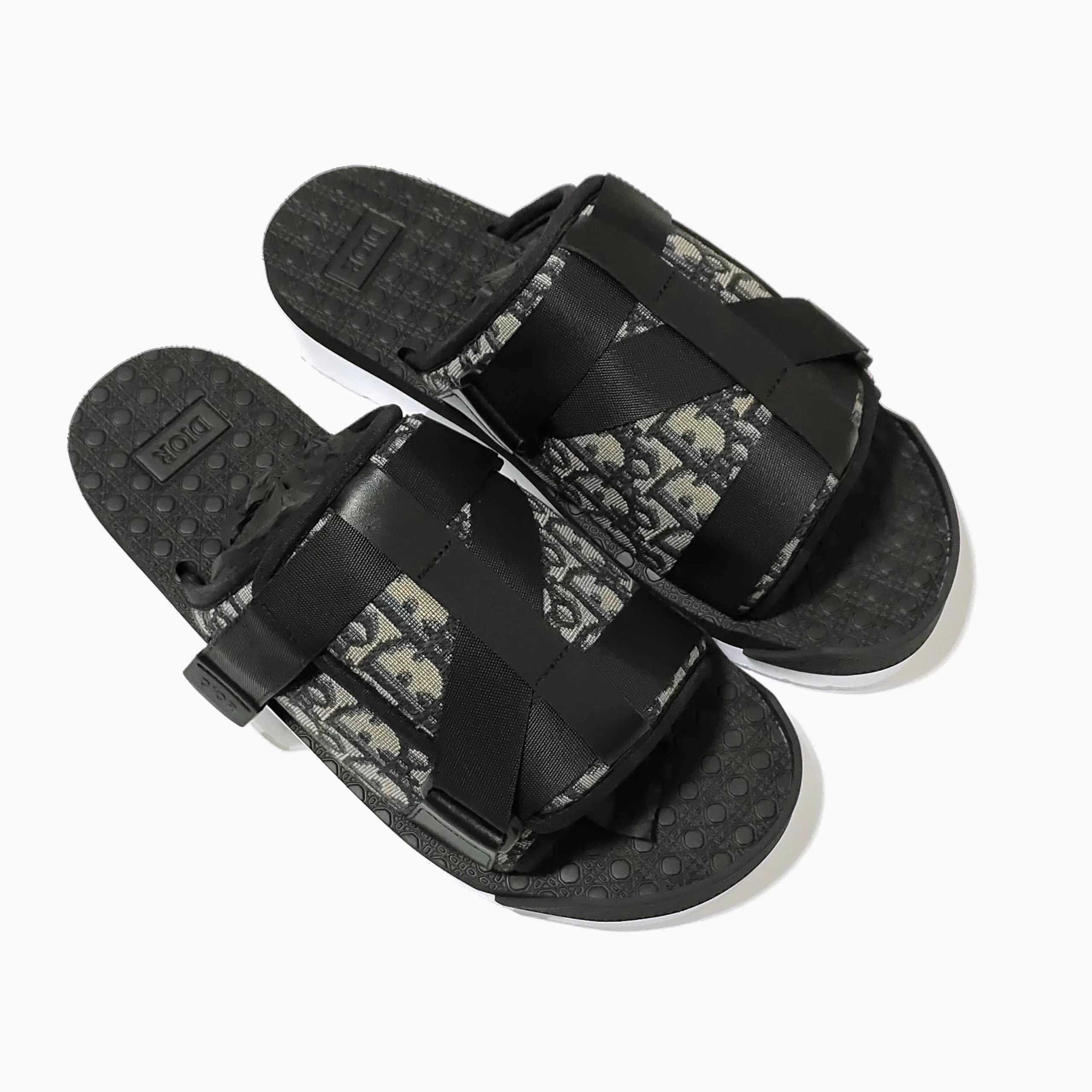 D Alpha Oblique Embroidered Slides photo 2