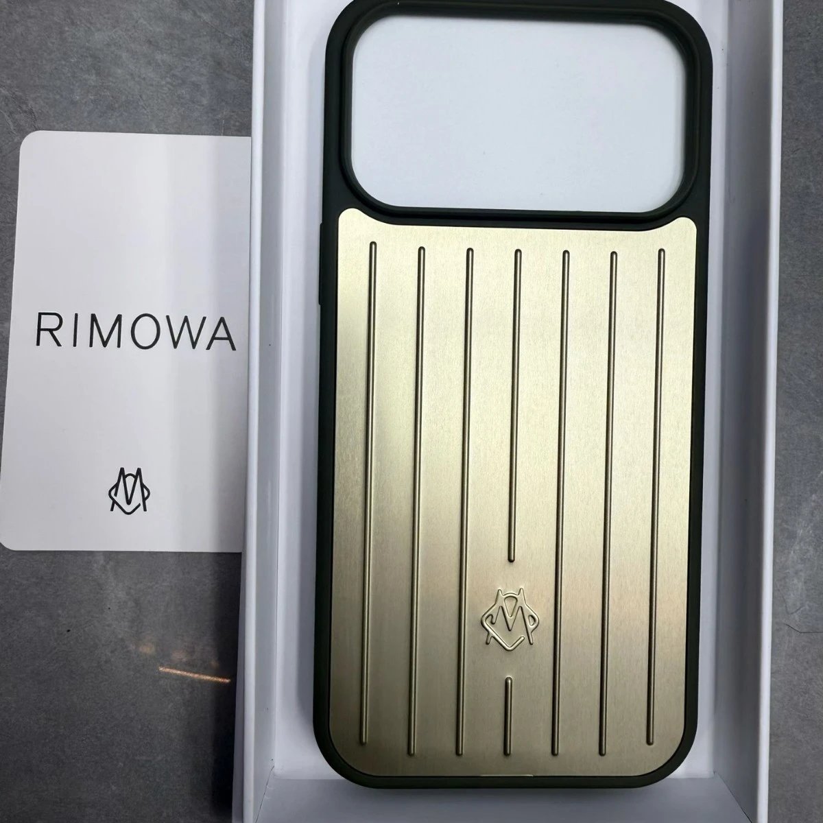 RIMOWA Phone Case Silver Striped Minimalist