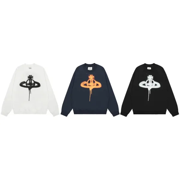 Vivienne Westwood Orb Spray Paint Black Hoodie - 4