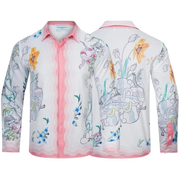 CasaBlanca Geometric Print Mint Green and White Shirt - 38