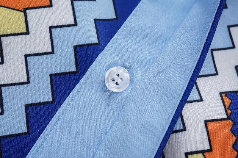 CasaBlanca Geometric Print Mint Green and White Shirt - 11