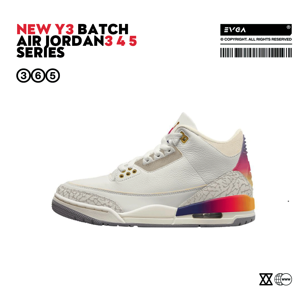 Air Jordan 3/4/5 Series Collection