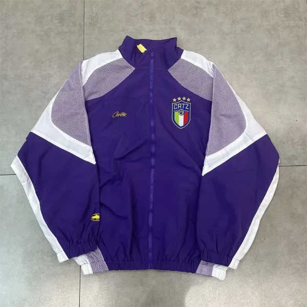 Cattz CATZ Italy Shield Windbreaker White/Blue Mesh Jacket - 21