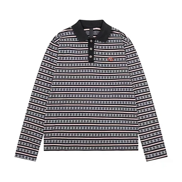 Unbranded Shirts Long-Sleeve Striped Polo Shirt product detail image 7