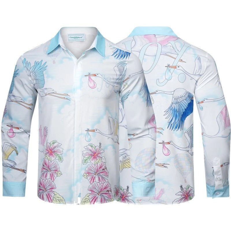 CasaBlanca Geometric Print Mint Green and White Shirt - 22