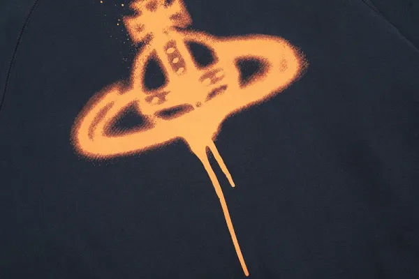 Vivienne Westwood Orb Spray Paint Black Hoodie - 18