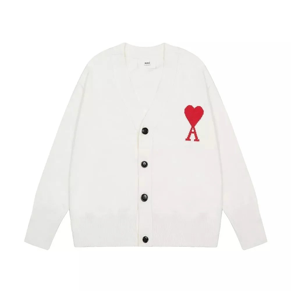 Ami Heart Jacquard Knit Cardigan photo 2