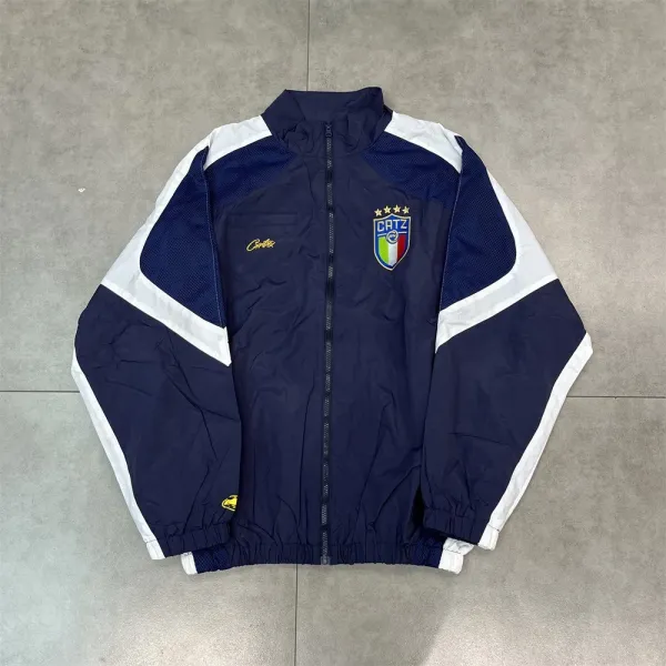 Cattz CATZ Italy Shield Windbreaker White/Blue Mesh Jacket - 16