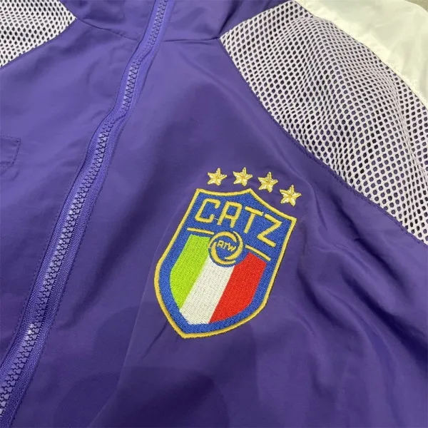 Cattz CATZ Italy Shield Windbreaker White/Blue Mesh Jacket - 26