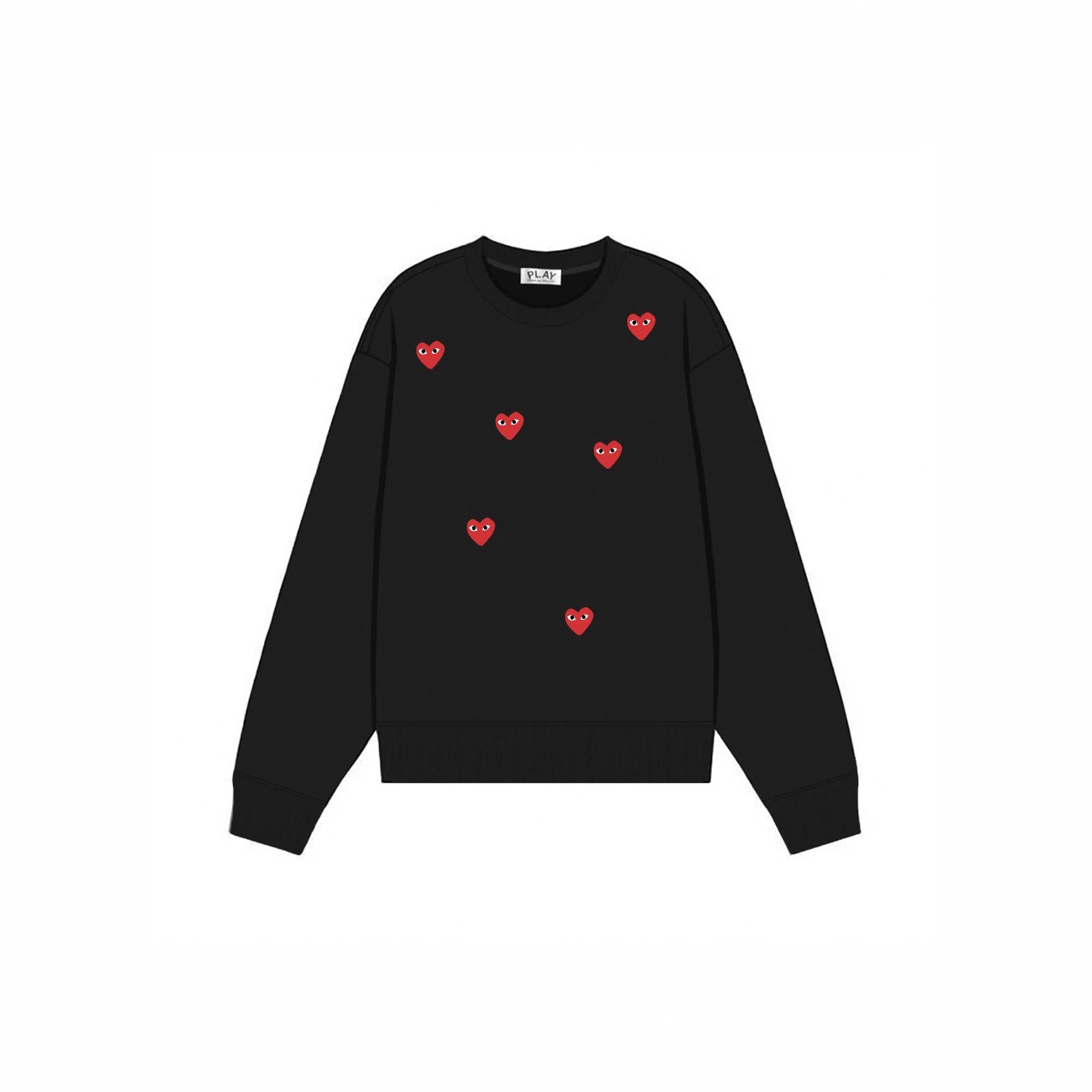 Embroidered Heart Long Sleeve Hoodie
