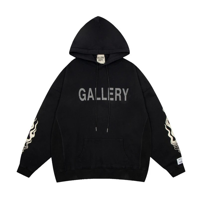 Letter Flame Sleeve Hoodie photo 2