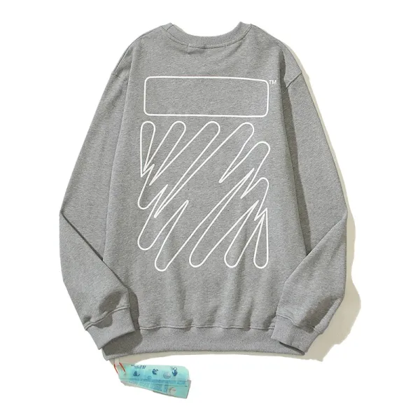 Off-White Arrow Graphic Sweatshirt Oversized Crewneck Pullover - 26