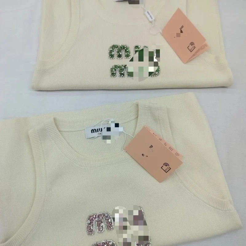 Crystal Rhinestone Letter Camisole Tank Top photo 2