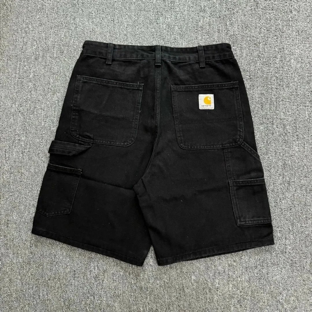 Water-Washed Utility Denim Shorts photo 2
