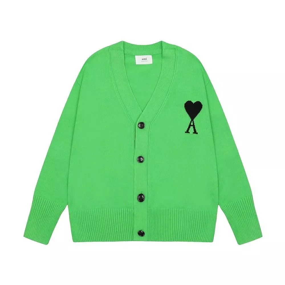 Ami Heart Jacquard Knit Cardigan photo 4