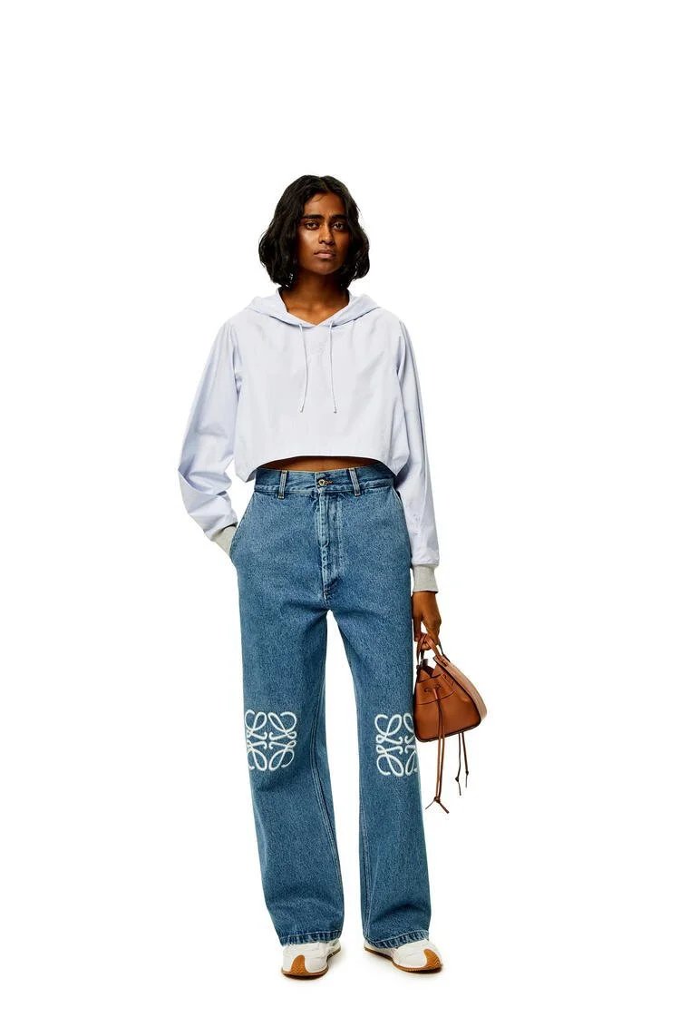 Decorated Casual Navy Straight Jeans photo 7