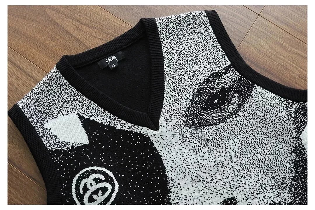 Stussy FW22 Face Jacquard Tank Top photo 5