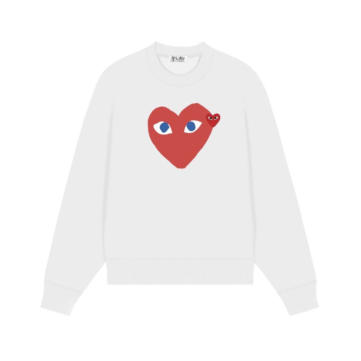 Louis Vuitton x Comme des Garçons PLAY Heart Monogram White Sweater - 10