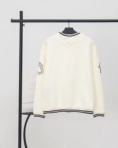 Prada Re-Nylon Logo Patch White Hoodie - 31
