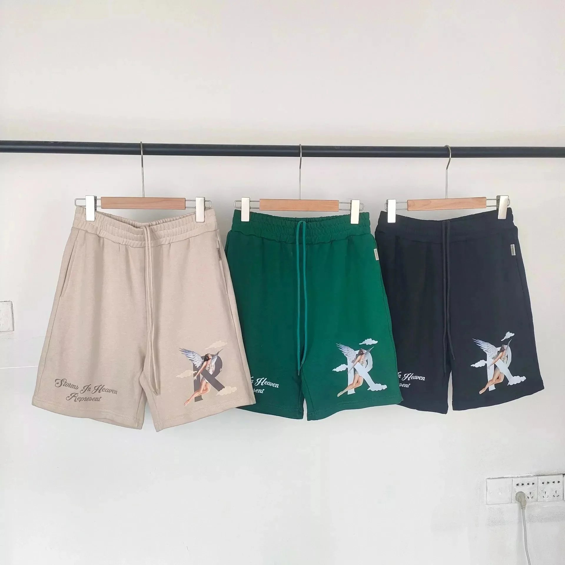 Represent Angel Print Shorts