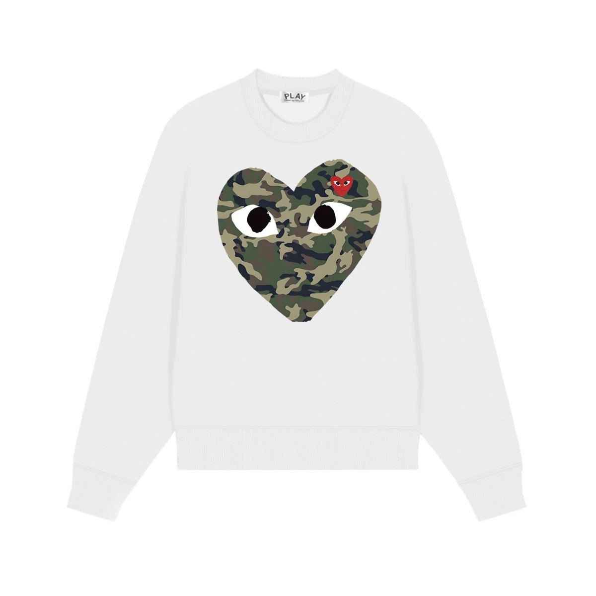 Louis Vuitton x Comme des Garçons PLAY Heart Monogram White Sweater - 5