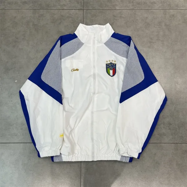 Cattz CATZ Italy Shield Windbreaker White/Blue Mesh Jacket - 28