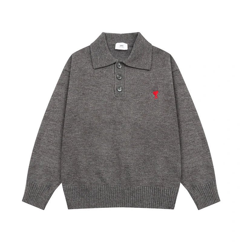 Heart Embroidered Polo Shirt Sweater photo 4