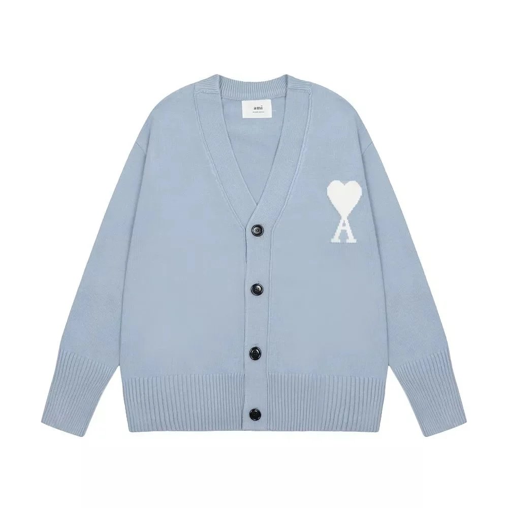 Ami Heart Jacquard Knit Cardigan photo 8