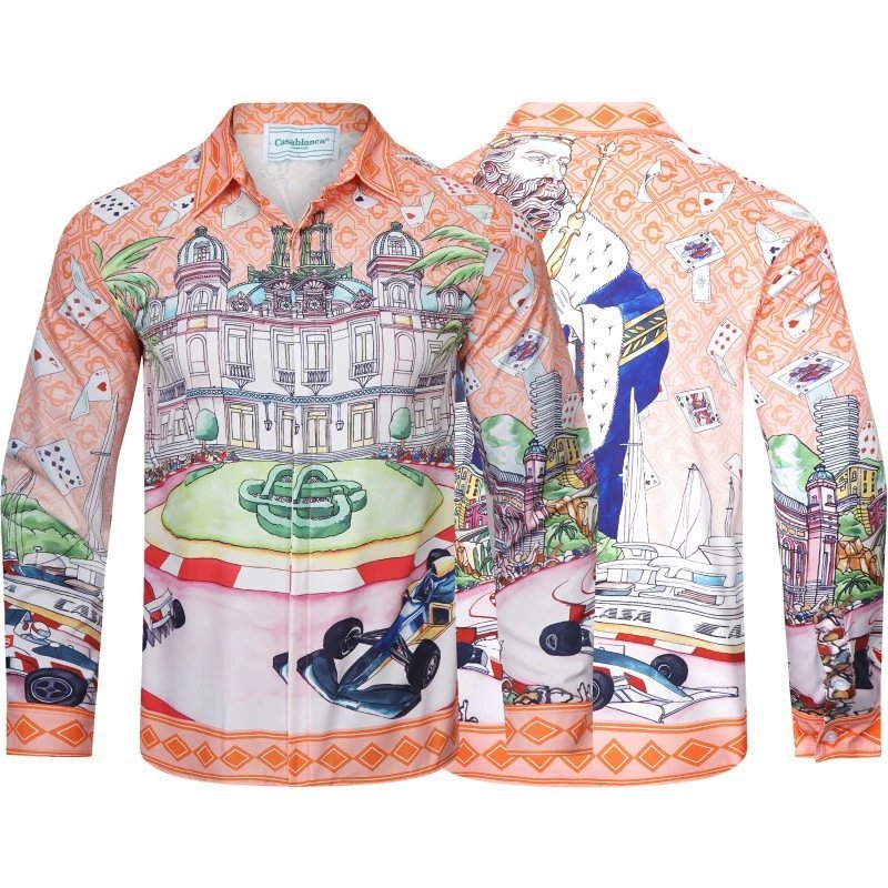 CasaBlanca Geometric Print Mint Green and White Shirt - 24