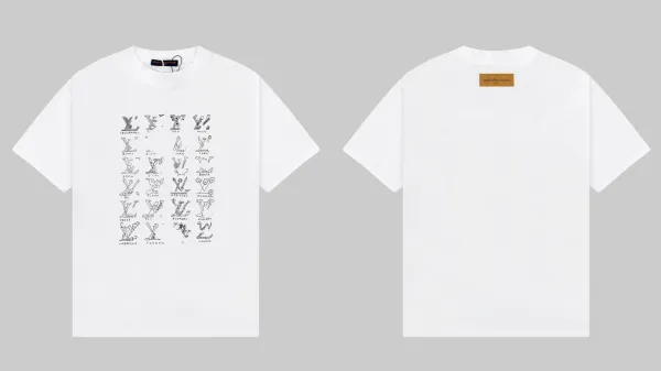 Louis Vuitton LV Sketch Grid White T-Shirt - 1