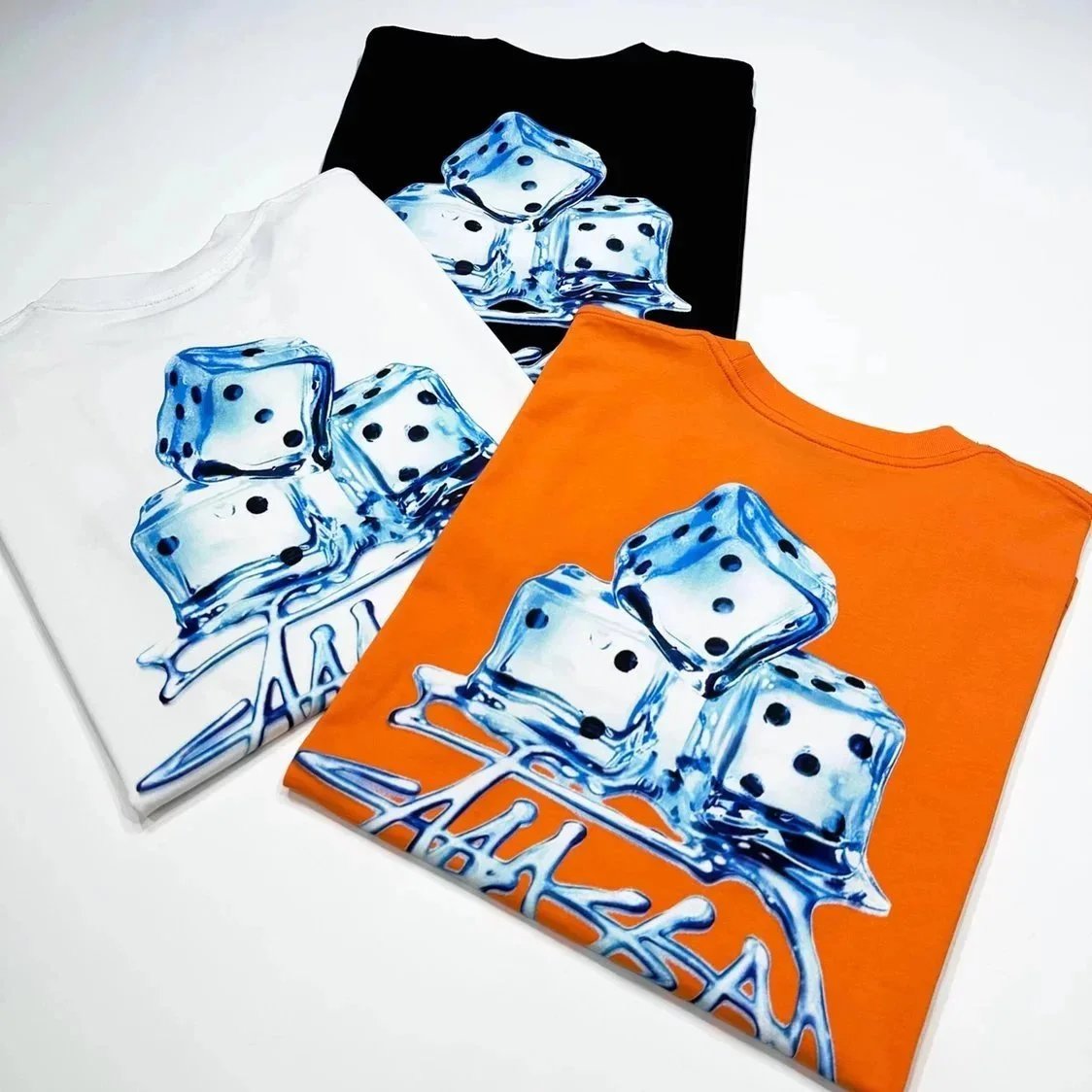 Stussy Melting Ice Dice Print T-Shirt