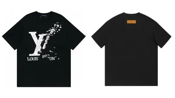 Louis Vuitton Dripping LV Logo Black T-Shirt - 9