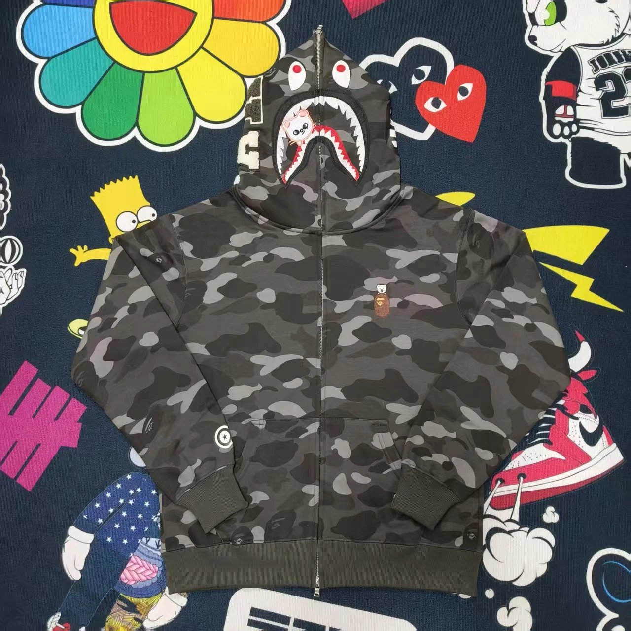 Camouflage Dual Hood Hoodie photo 6
