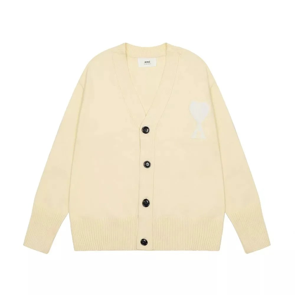 Ami Heart Jacquard Knit Cardigan photo 6