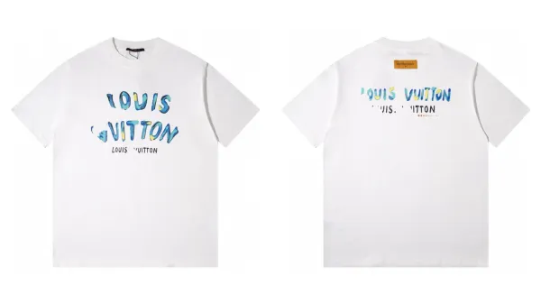 Louis Vuitton Watercolor Logo T-Shirt White - 1
