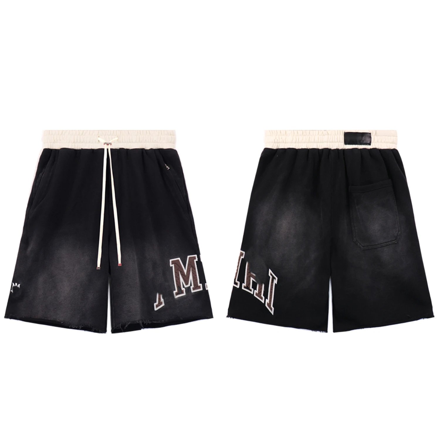 AMI Paris Logo Gradient Washed Cotton T-Shirt And Shorts Set