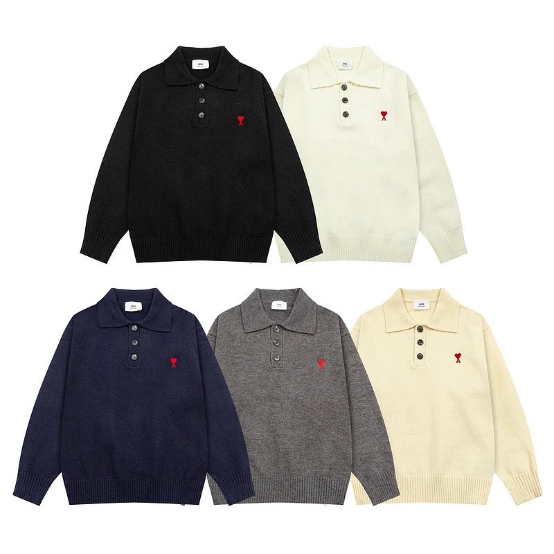 Heart Embroidered Polo Shirt Sweater photo 8