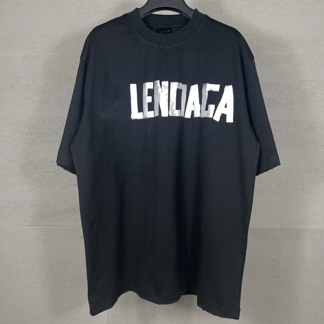 Tape, Pulp, Print, Wash, Grind, Make Old, Loose Short sleeved T-shirt