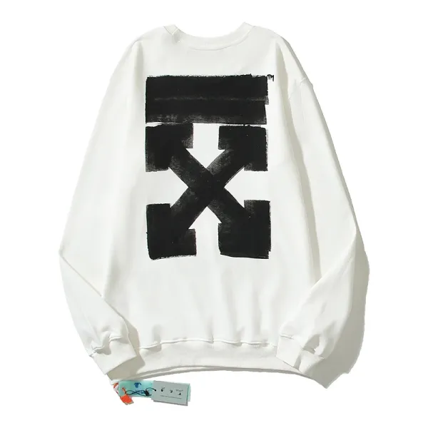 Off-White Arrow Graphic Sweatshirt Oversized Crewneck Pullover - 10