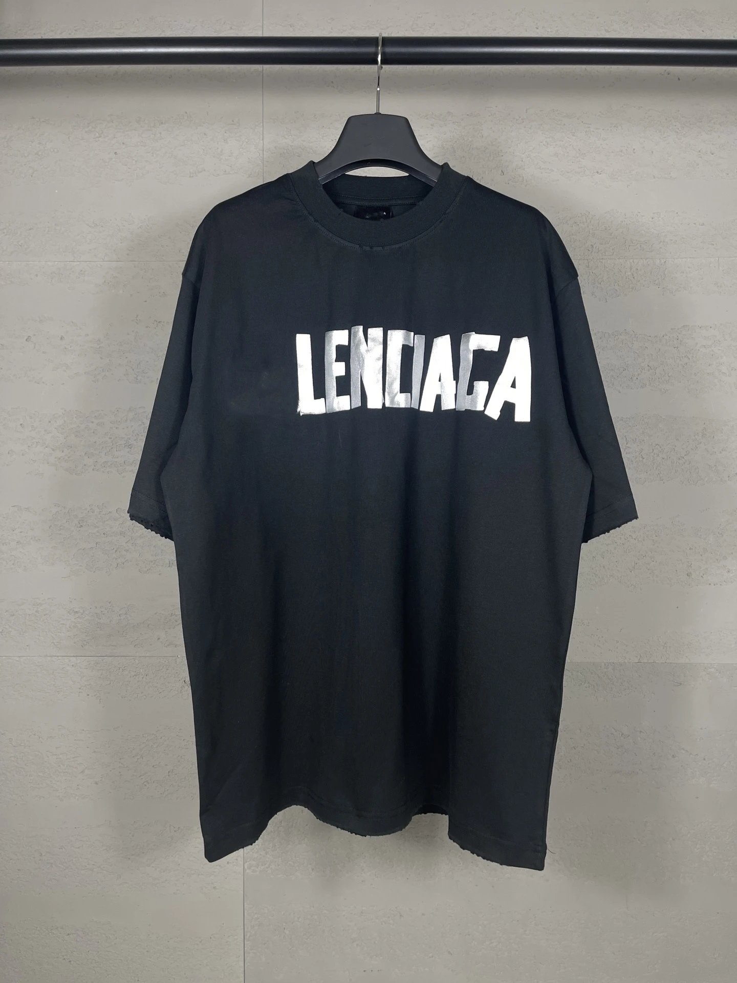 Tape Print Distressed T-Shirt photo 2