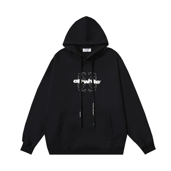Off-White Industrial Logo Hoodie Black - 1