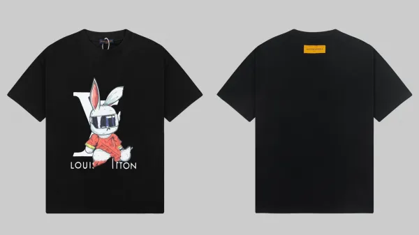 Louis Vuitton Dripping LV Logo Black T-Shirt - 5