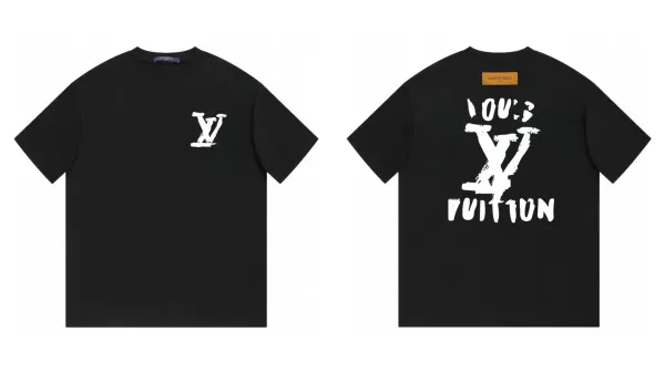 Louis Vuitton Graffiti LV Print Black T-Shirt - 1